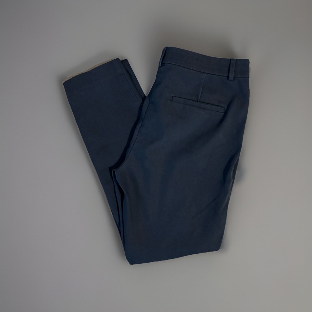 Loft Woman's Navy Blue Business Casual Skinny Trousers-8